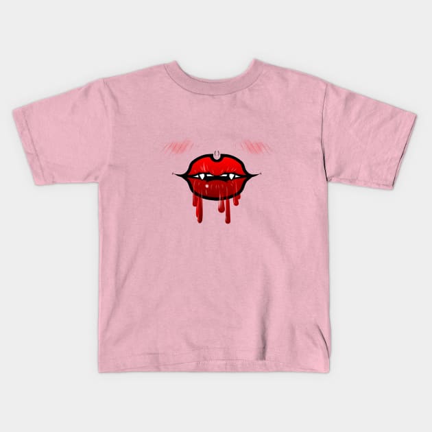 Vampire Chan 1.2 Kids T-Shirt by CherryCloudsDesigns